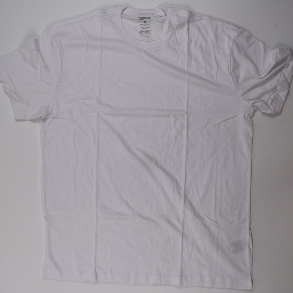 True Classic Tee Shirt Crew Neck White Solid XL NWT